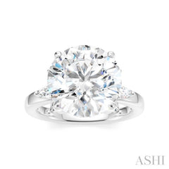 1/2 Ctw Akari Circular Shape Marquise and Round Cut Diamond Semi-Mount Engagement Ring in 14K White Gold