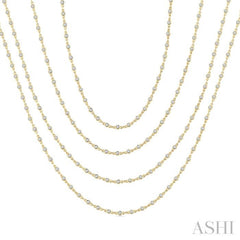 5 1/2 Ctw Bezel Set Round Cut Diamond Layered 60-Inch Necklace in 14K Yellow Gold