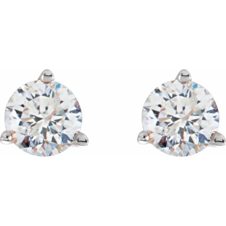 14K White Gold 1 CTW Natural Diamond Stud Earrings