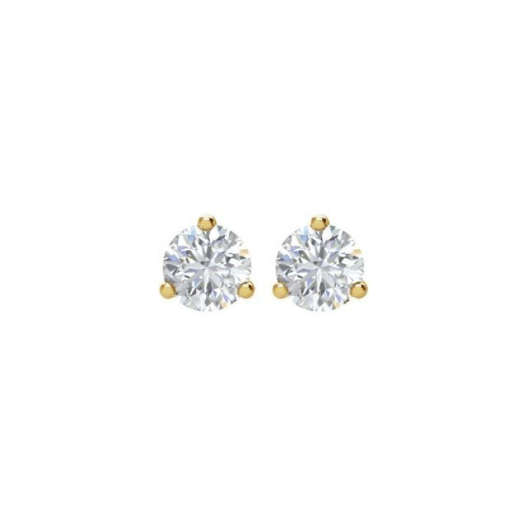 14K Yellow Gold 2 CTW Natural Diamond Stud Earrings