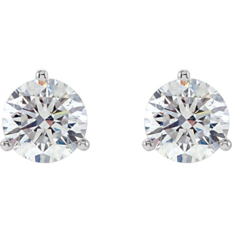 14K White Gold 1 CTW Natural Diamond Stud Earrings