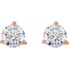14K Rose Gold 3/4 CTW Natural Diamond Stud Earrings