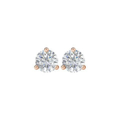 14K Rose Gold 1 1/5 CTW Natural Diamond Stud Earrings