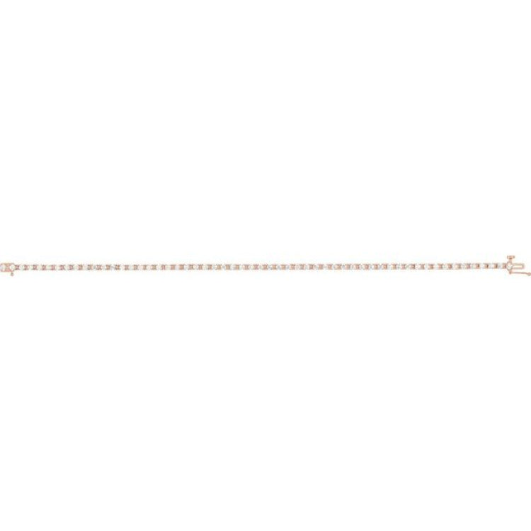 14K Rose Gold 2 1/4 CTW Lab-Grown Diamond Line 7 1/4" Bracelet