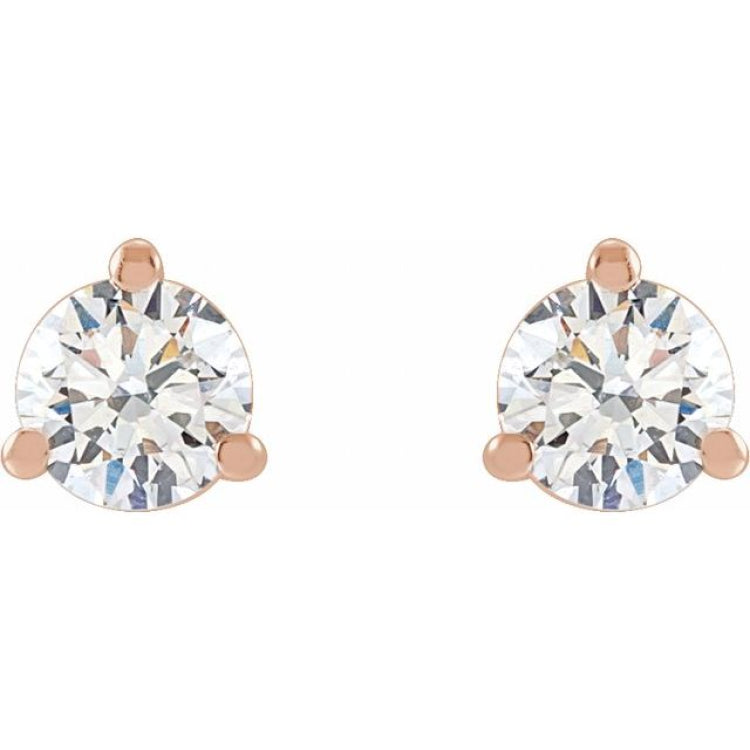 14K Rose Gold 1/3 CTW Lab-Grown Diamond Stud Earrings