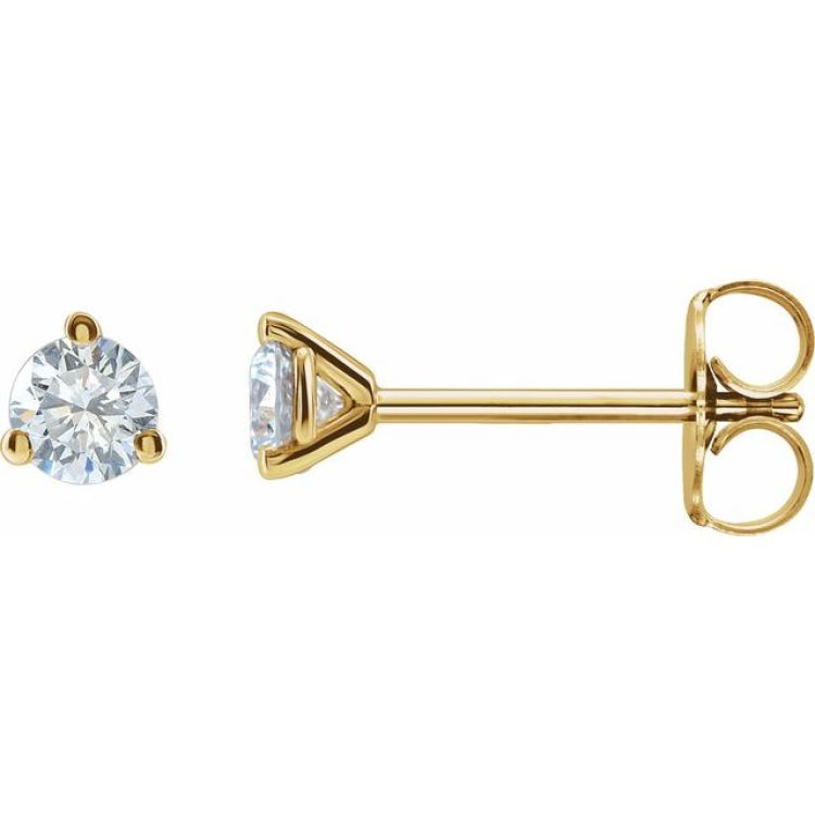 14K Yellow Gold 1/2 CTW Lab-Grown Diamond Stud Earrings