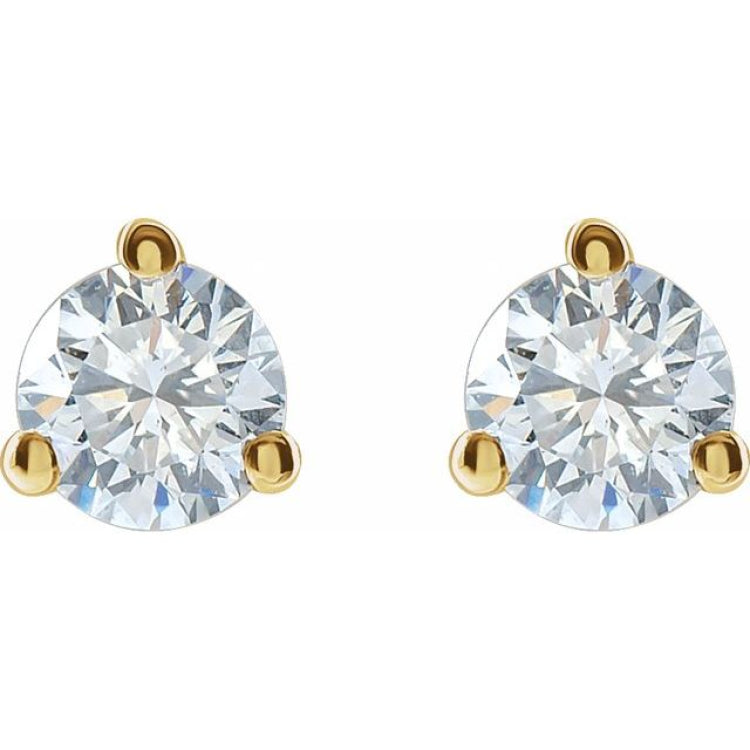 14K Yellow Gold 1/2 CTW Lab-Grown Diamond Stud Earrings