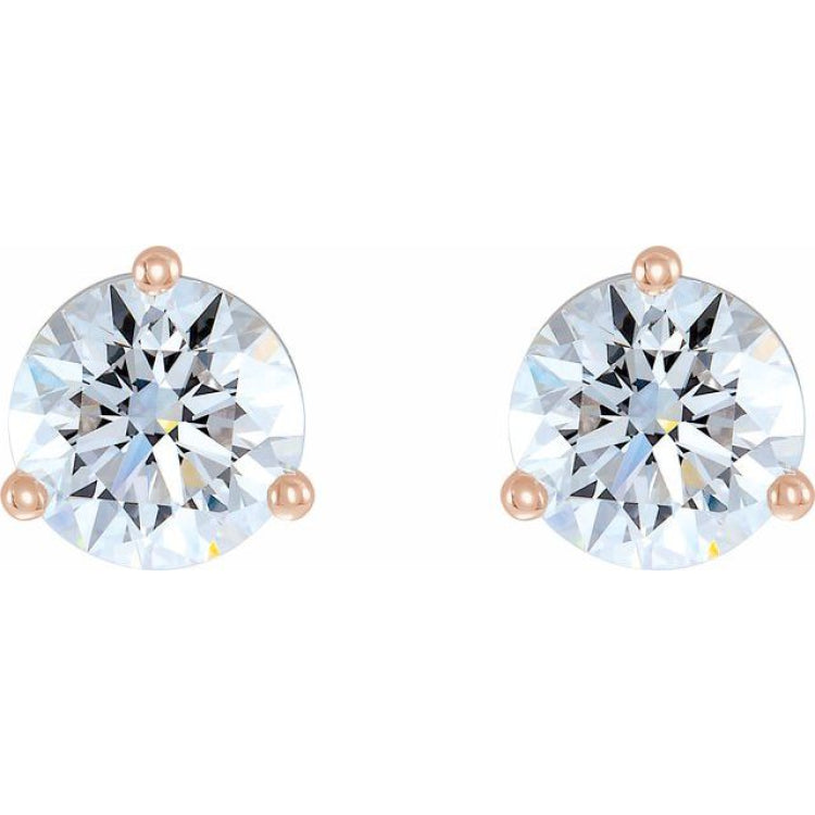 14K Rose Gold 1/2 CTW Lab-Grown Diamond Stud Earrings