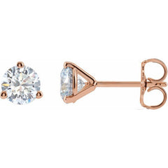 14K Rose Gold 1 CTW Lab-Grown Diamond Stud Earrings