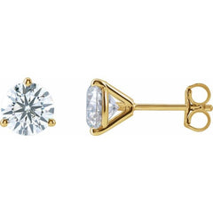 14K Yellow Gold 2 CTW Lab-Grown Diamond Stud Earrings