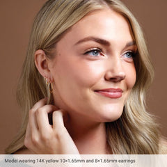 14K Rose Gold Hinged 10 mm Hoop Earring