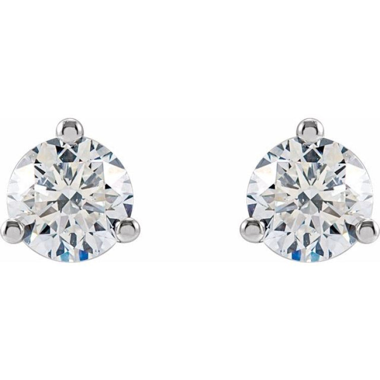 14K White Gold 5/8 CTW Lab-Grown Diamond Stud Earrings