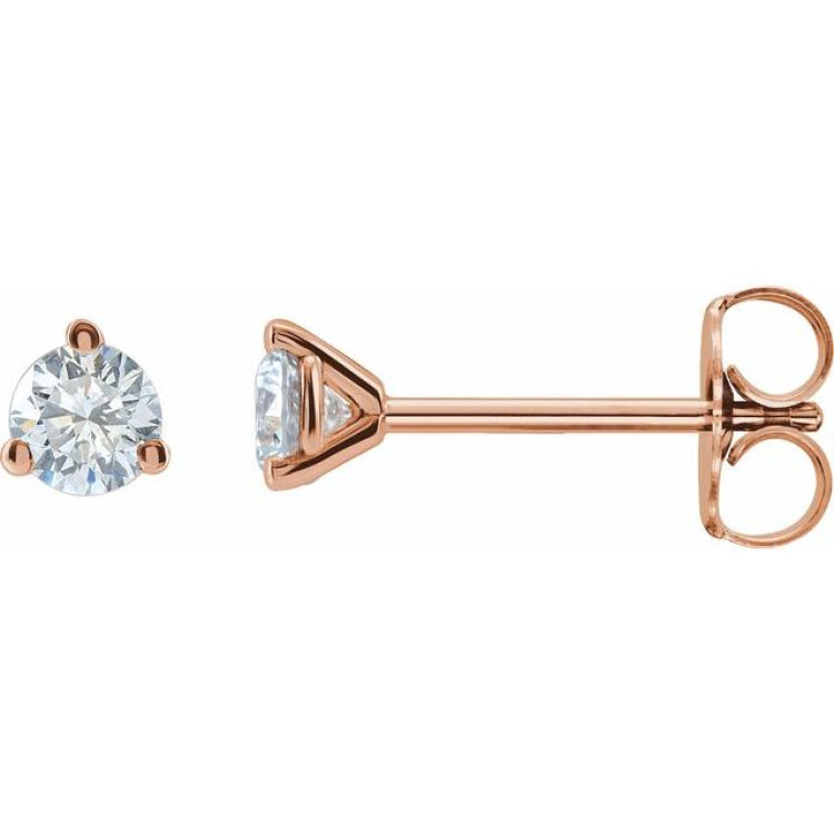 14K Rose Gold 5/8 CTW Lab-Grown Diamond Stud Earrings