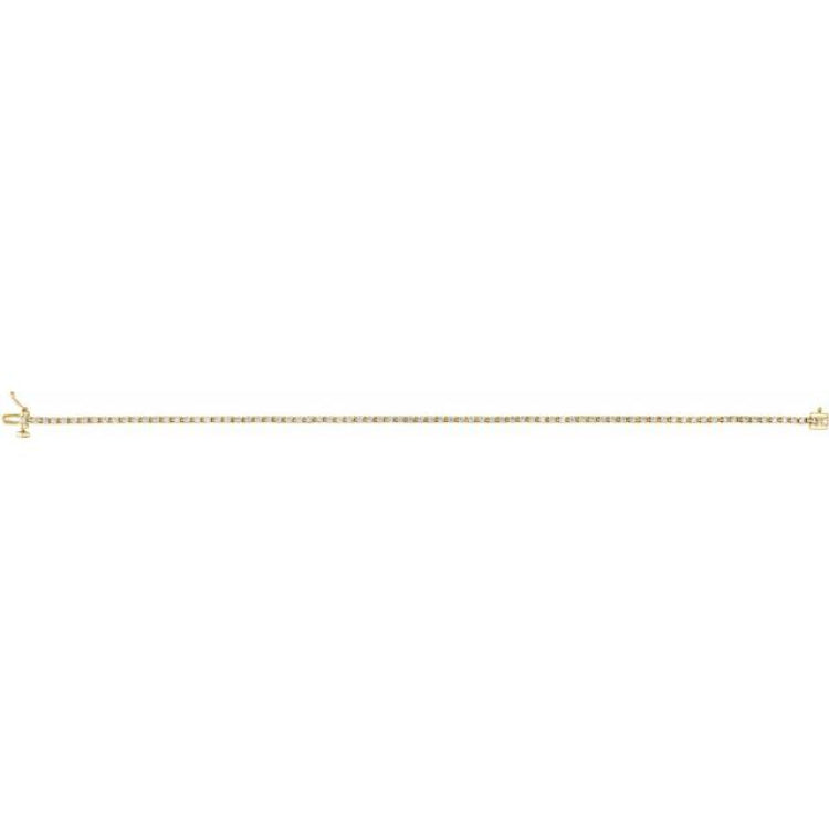 14K Yellow Gold 1 CTW Natural Diamond Line 7 1/4" Bracelet