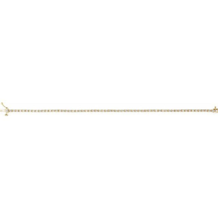 14K Yellow Gold 2 CTW Natural Diamond Line 7 1/4" Bracelet