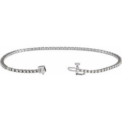 14K White Gold 1 CTW Lab-Grown Diamond Line 7 1/4" Bracelet