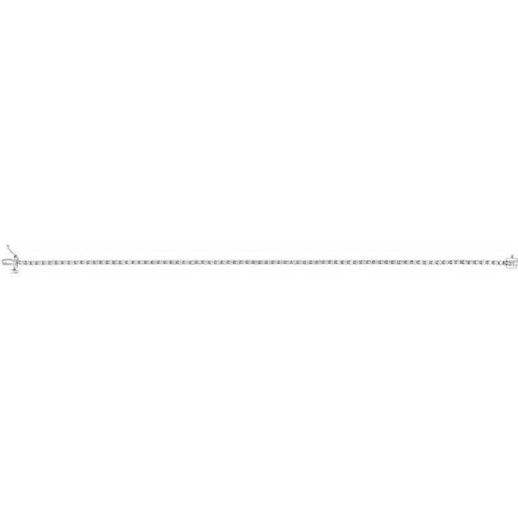 14K White Gold 1 CTW Lab-Grown Diamond Line 7 1/4" Bracelet