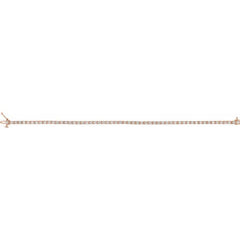 14K Rose Gold 3 CTW Lab-Grown Diamond Line 7 1/4" Bracelet