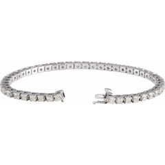 14K White Gold 5 CTW Lab-Grown Diamond Line 7 1/4" Bracelet