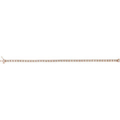 14K Rose Gold 5 CTW Lab-Grown Diamond Line 7 1/4" Bracelet