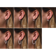 14K White Gold Inside-Outside 19.3 mm Hoop Earring Mountings