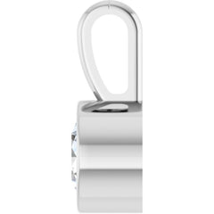 Sterling Silver 1/4 CT Natural Diamond Bezel-Set Solitaire Pendant