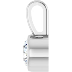 Sterling Silver 1/6 CT Natural Diamond Bezel-Set Solitaire Pendant