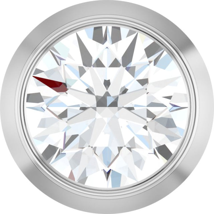 14K White Gold 1/4 CT Natural Diamond Slide Pendant