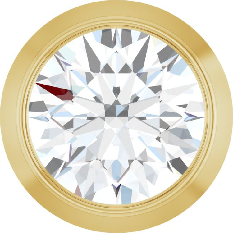14K Yellow Gold 1/4 CT Natural Diamond Slide Pendant