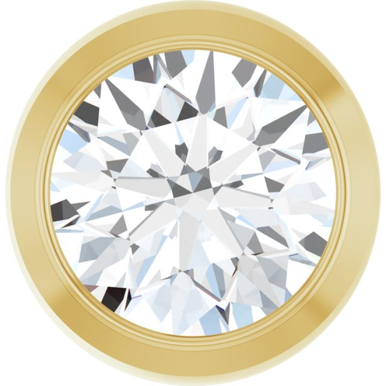14K Yellow Gold 1/3 CT Natural Diamond Slide Pendant