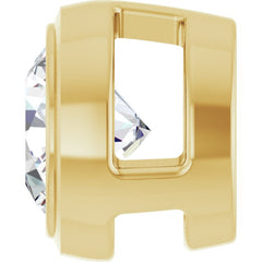 14K Yellow Gold 1/3 CT Natural Diamond Slide Pendant