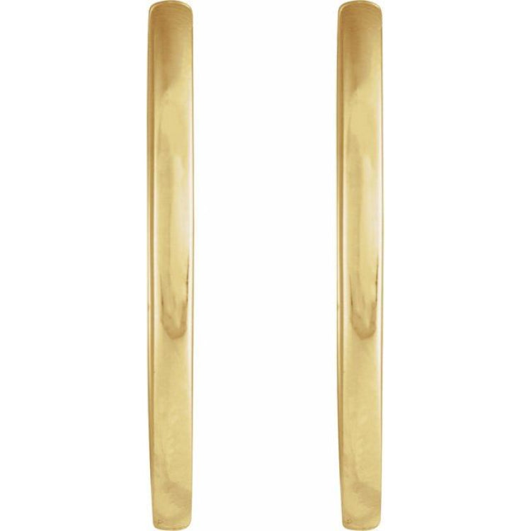14K Yellow Gold Hinged 20 mm Hoop Earrings