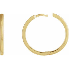 14K Yellow Gold Hinged 20 mm Hoop Earrings