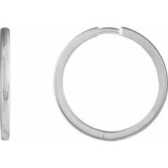 Sterling Silver Hinged 20 mm Hoop Earrings