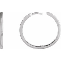 Sterling Silver 20 mm Huggie Hoop Earring