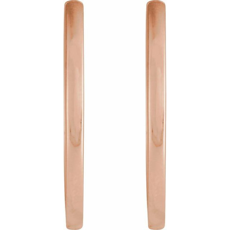 14K Rose Gold Hinged 20 mm Hoop Earrings