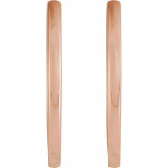 14K Rose Gold Hinged 20 mm Hoop Earrings