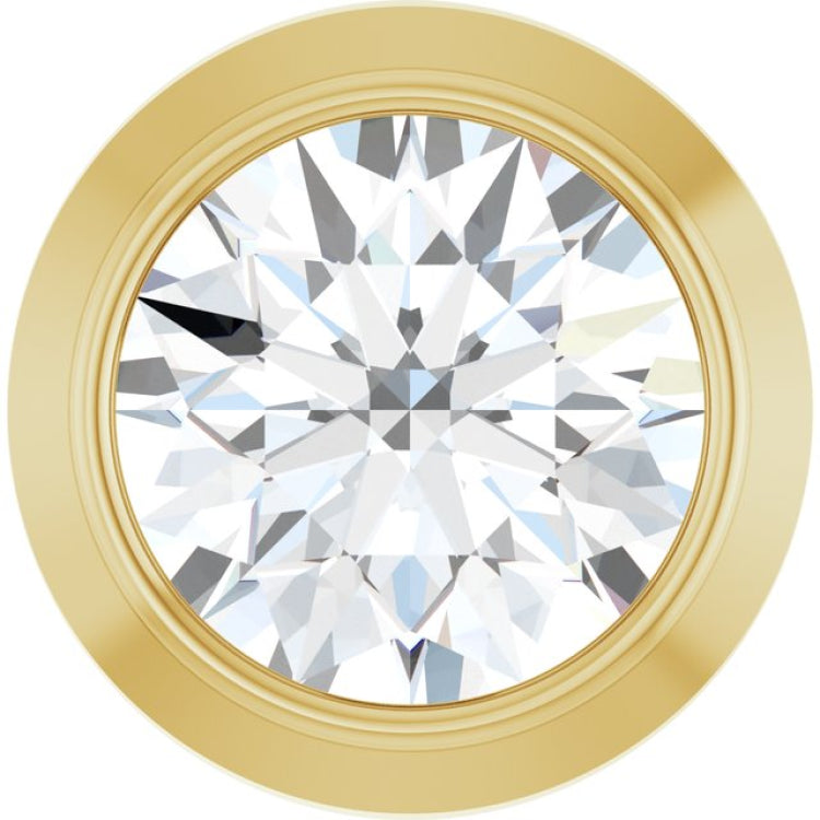 14K Yellow Gold 1/10 CT Natural Diamond Slide Pendant