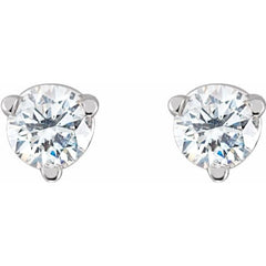 14K White Gold 1/5 CTW Natural Diamond Friction Post Earrings