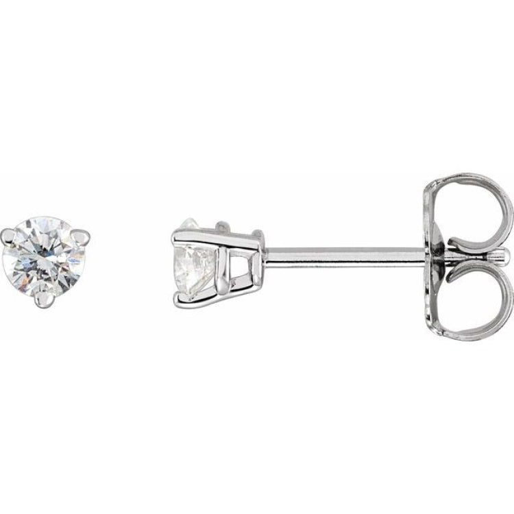 14K White Gold 1/4 CTW Natural Diamond Earrings
