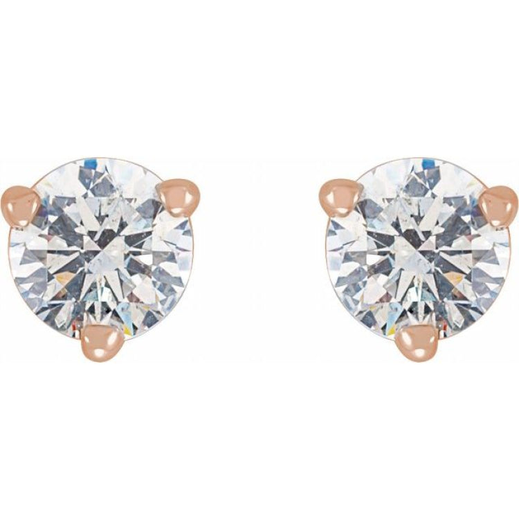 14K Rose Gold 1/3 CTW Natural Diamond Earrings