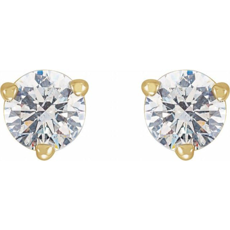 14K Yellow Gold 1/3 CTW Natural Diamond Earrings