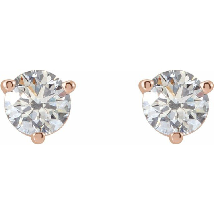 14K Rose Gold 1/2 CTW Natural Diamond Earrings