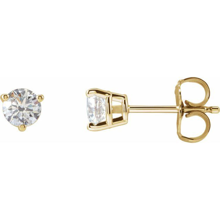 14K Yellow Gold 1/2 CTW Natural Diamond Earrings