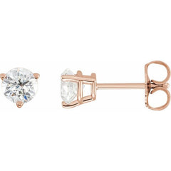 14K Rose Gold 3/4 CTW Natural Diamond Earrings