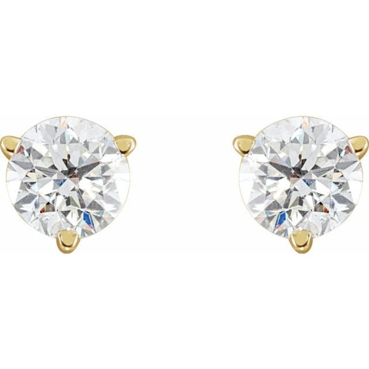 14K Yellow Gold 3/4 CTW Natural Diamond Earrings