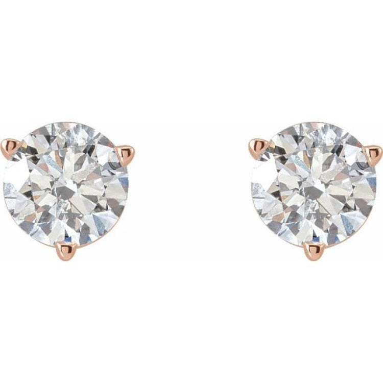 14K Rose Gold 1 CTW Natural Diamond Earrings