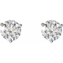 14K White Gold 1 CTW Natural Diamond Earrings