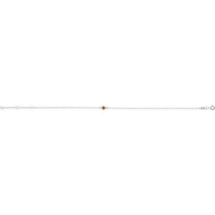 Platinum Natural Citrine Bezel-Set Solitaire 6 1/2-7 1/2" Bracelet
