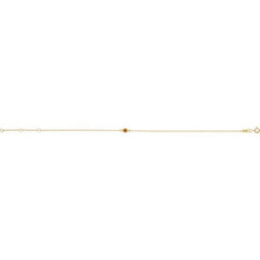 14K Yellow Gold Natural Citrine Bezel-Set Solitaire 6 1/2-7 1/2" Bracelet